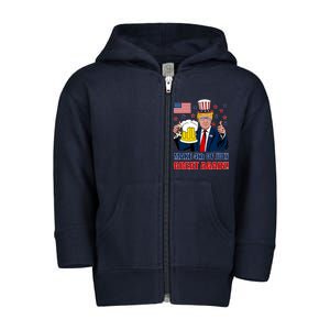 Make 4th Of July Great Again Toddler Zip Fleece Hoodie