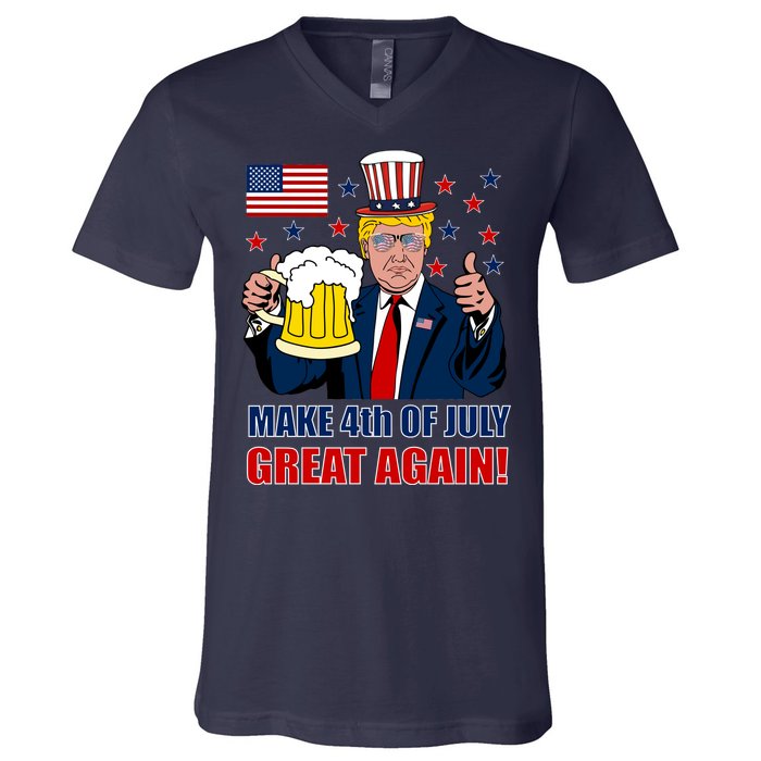 Make 4th Of July Great Again V-Neck T-Shirt