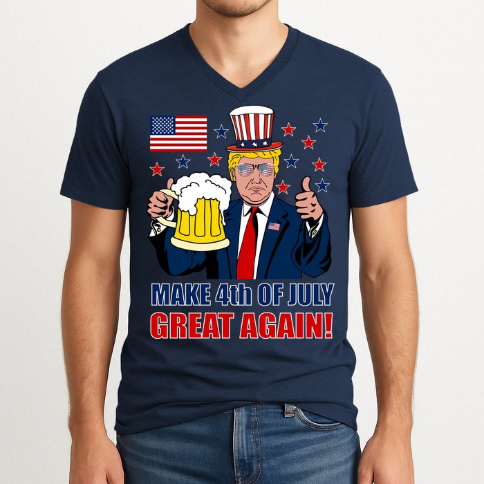 Make 4th Of July Great Again V-Neck T-Shirt
