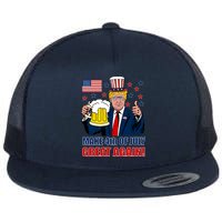 Make 4th Of July Great Again Flat Bill Trucker Hat