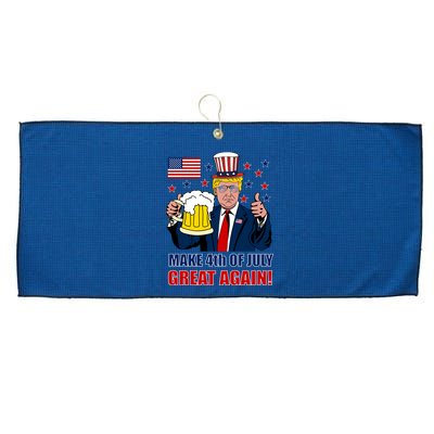 Make 4th Of July Great Again Large Microfiber Waffle Golf Towel