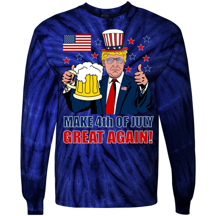 Make 4th Of July Great Again Tie-Dye Long Sleeve Shirt