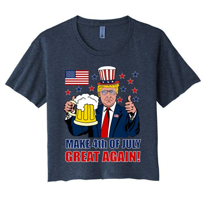Make 4th Of July Great Again Women's Crop Top Tee