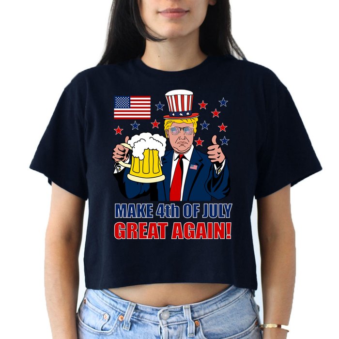 Make 4th Of July Great Again Women's Crop Top Tee
