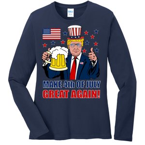 Make 4th Of July Great Again Ladies Long Sleeve Shirt