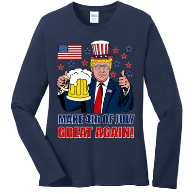 Make 4th Of July Great Again Ladies Long Sleeve Shirt