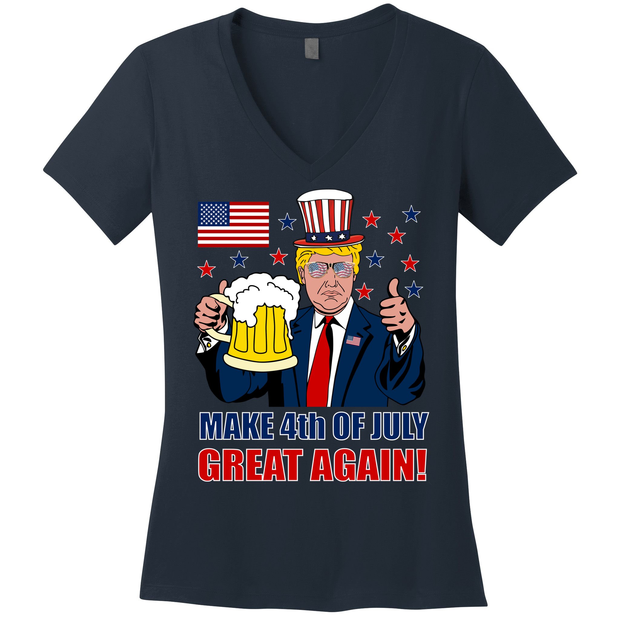 Make 4th Of July Great Again Women's V-Neck T-Shirt