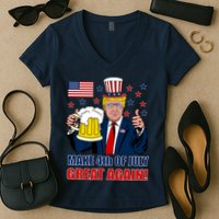 Make 4th Of July Great Again Women's V-Neck T-Shirt