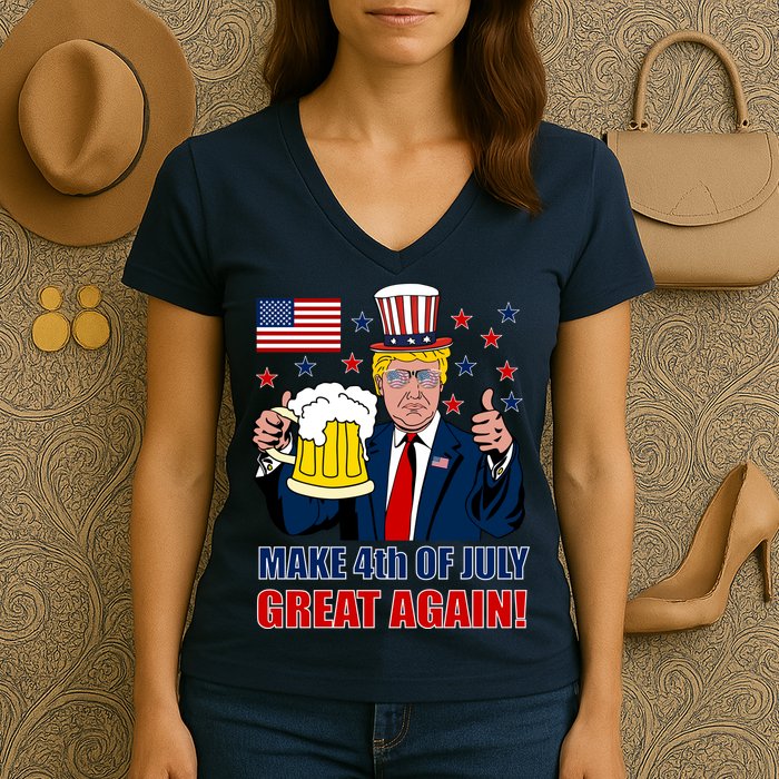 Make 4th Of July Great Again Women's V-Neck T-Shirt