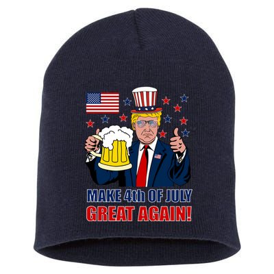 Make 4th Of July Great Again Short Acrylic Beanie