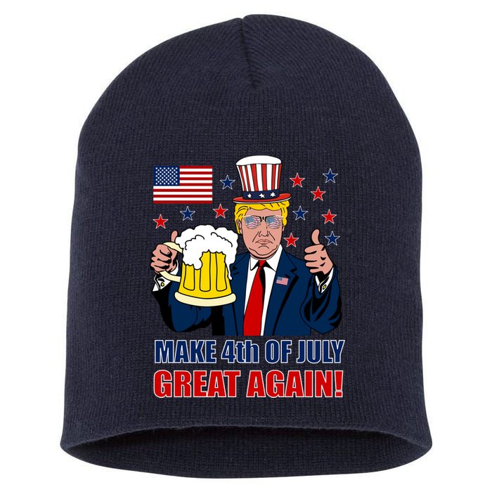 Make 4th Of July Great Again Short Acrylic Beanie