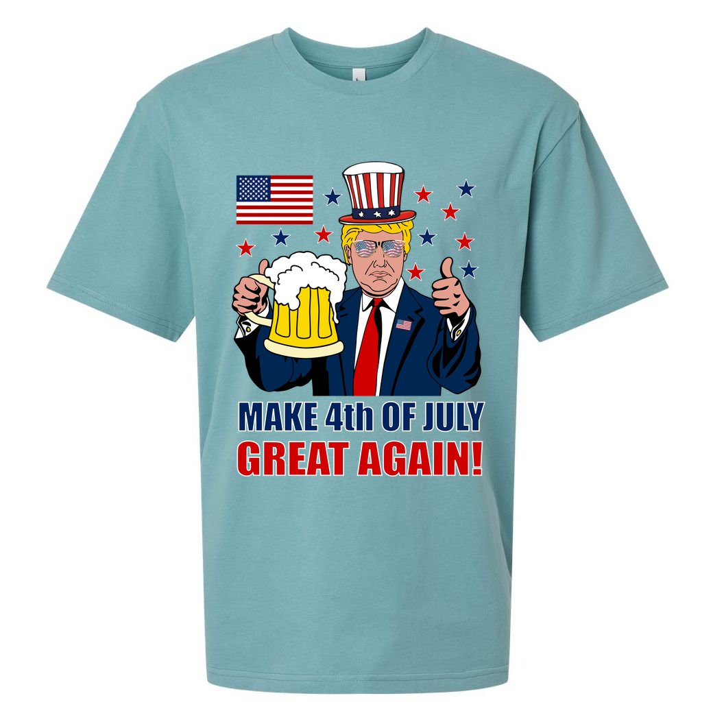 Make 4th Of July Great Again Sueded Cloud Jersey T-Shirt