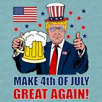 Make 4th Of July Great Again Sueded Cloud Jersey T-Shirt