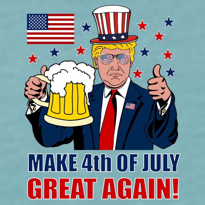Make 4th Of July Great Again Sueded Cloud Jersey T-Shirt