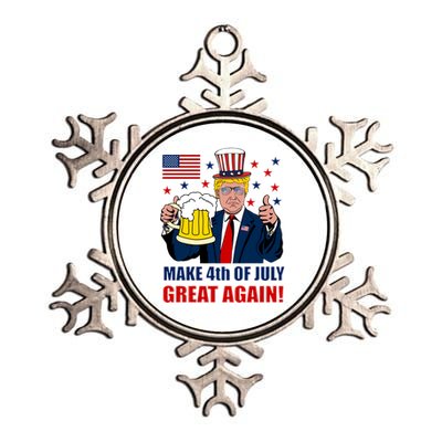 Make 4th Of July Great Again Metallic Star Ornament