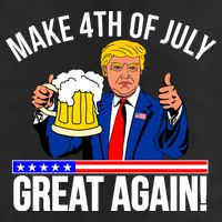 Make 4th of July Great Again! Donald Trump Beer USA 7 Panel Mesh Trucker Snapback Hat