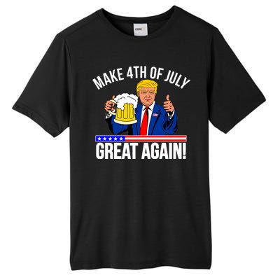 Make 4th of July Great Again! Donald Trump Beer USA Tall Fusion ChromaSoft Performance T-Shirt