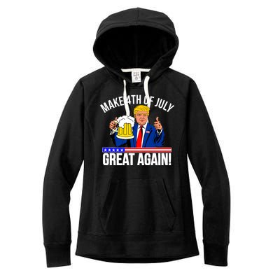 Make 4th of July Great Again! Donald Trump Beer USA Women's Fleece Hoodie