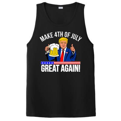 Make 4th of July Great Again! Donald Trump Beer USA PosiCharge Competitor Tank