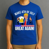 Make 4th of July Great Again! Donald Trump Beer USA T-Shirt