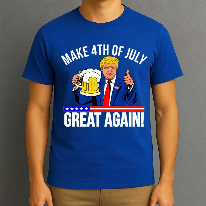 Make 4th of July Great Again! Donald Trump Beer USA T-Shirt