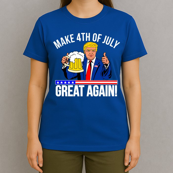 Make 4th of July Great Again! Donald Trump Beer USA T-Shirt
