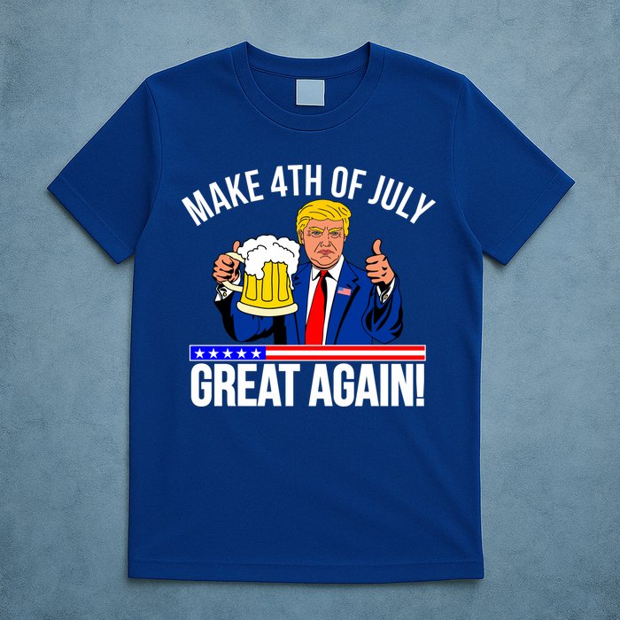 Make 4th of July Great Again! Donald Trump Beer USA T-Shirt