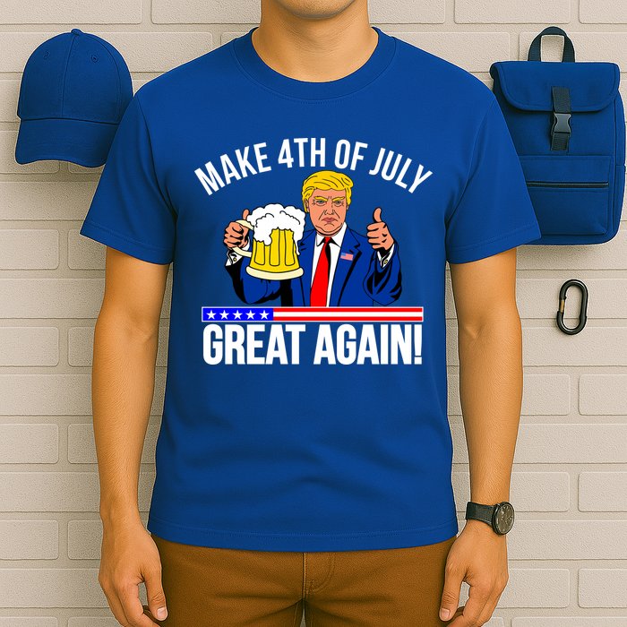 Make 4th of July Great Again! Donald Trump Beer USA T-Shirt