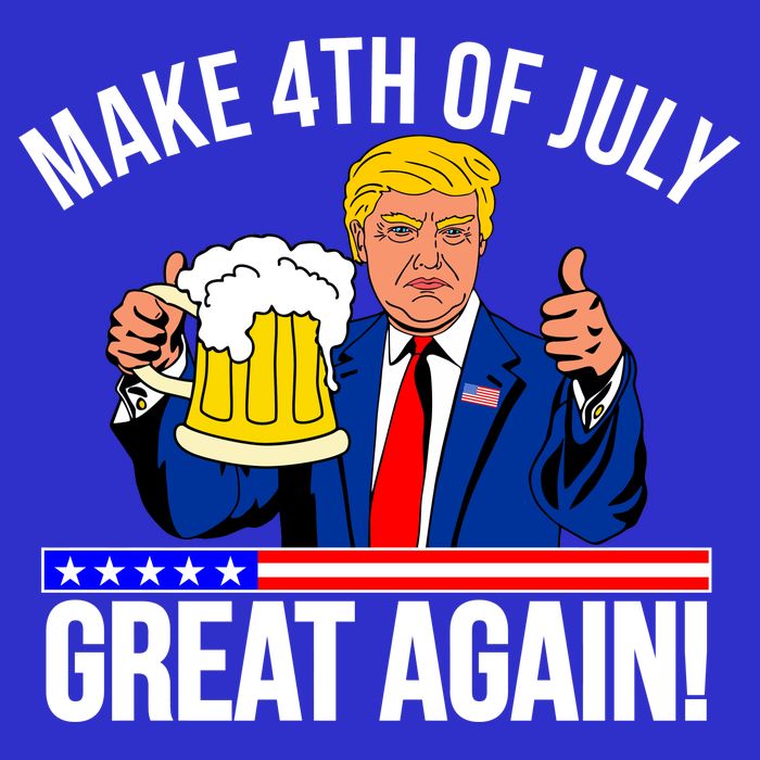 Make 4th of July Great Again! Donald Trump Beer USA T-Shirt