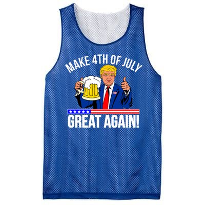 Make 4th of July Great Again! Donald Trump Beer USA Mesh Reversible Basketball Jersey Tank