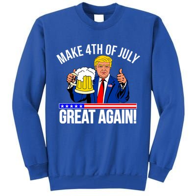 Make 4th of July Great Again! Donald Trump Beer USA Tall Sweatshirt
