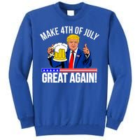 Make 4th of July Great Again! Donald Trump Beer USA Tall Sweatshirt