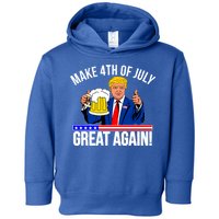 Make 4th of July Great Again! Donald Trump Beer USA Toddler Hoodie