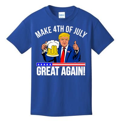 Make 4th of July Great Again! Donald Trump Beer USA Kids T-Shirt