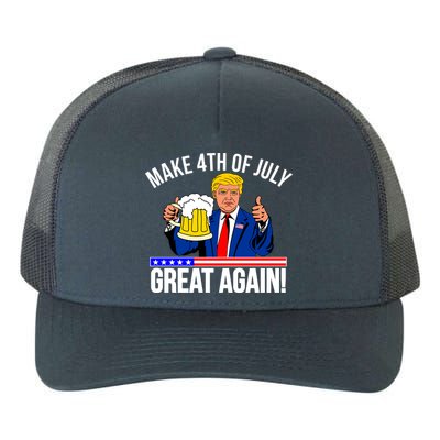 Make 4th of July Great Again! Donald Trump Beer USA Yupoong Adult 5-Panel Trucker Hat