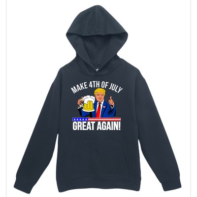 Make 4th of July Great Again! Donald Trump Beer USA Urban Pullover Hoodie