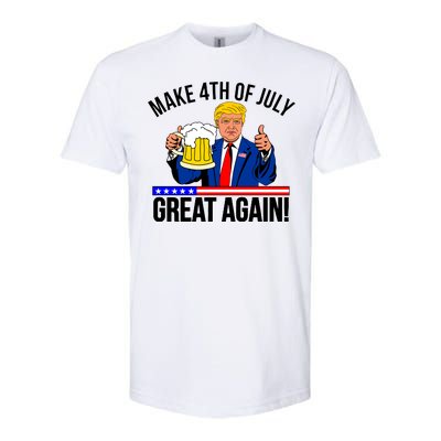 Make 4th of July Great Again! Donald Trump Beer USA Softstyle® CVC T-Shirt