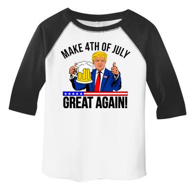 Make 4th of July Great Again! Donald Trump Beer USA Toddler Fine Jersey T-Shirt