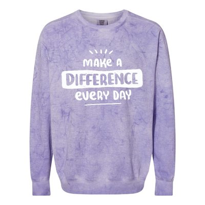 Make A Difference  Colorblast Crewneck Sweatshirt