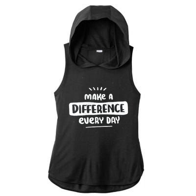 Make A Difference  Ladies PosiCharge Tri-Blend Wicking Draft Hoodie Tank