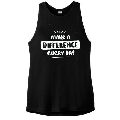 Make A Difference  Ladies PosiCharge Tri-Blend Wicking Tank