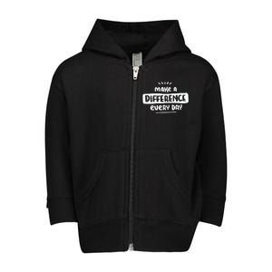 Make A Difference  Toddler Zip Fleece Hoodie