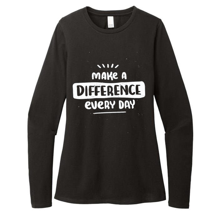 Make A Difference  Womens CVC Long Sleeve Shirt