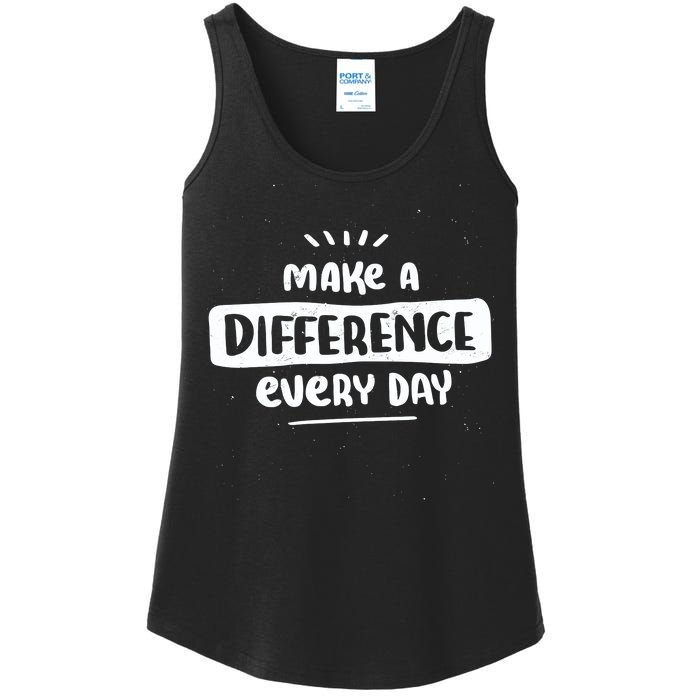 Make A Difference  Ladies Essential Tank