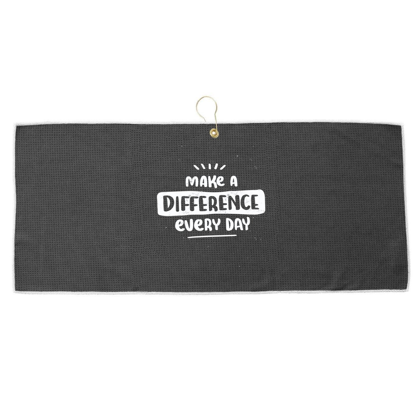 Make A Difference  Large Microfiber Waffle Golf Towel