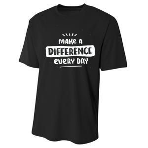 Make A Difference  Performance Sprint T-Shirt