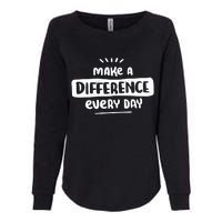 Make A Difference  Womens California Wash Sweatshirt