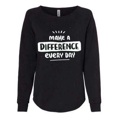 Make A Difference  Womens California Wash Sweatshirt