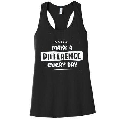 Make A Difference  Women's Racerback Tank