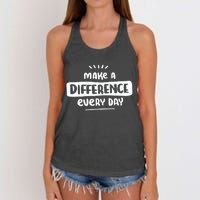 Make A Difference  Women's Knotted Racerback Tank